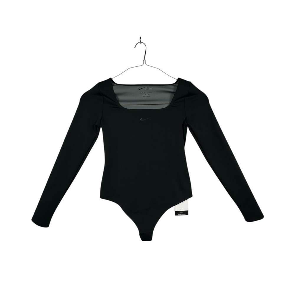 Nike Form Black Bodysuit Long Sleeve Womens Size Small HQ8296-011